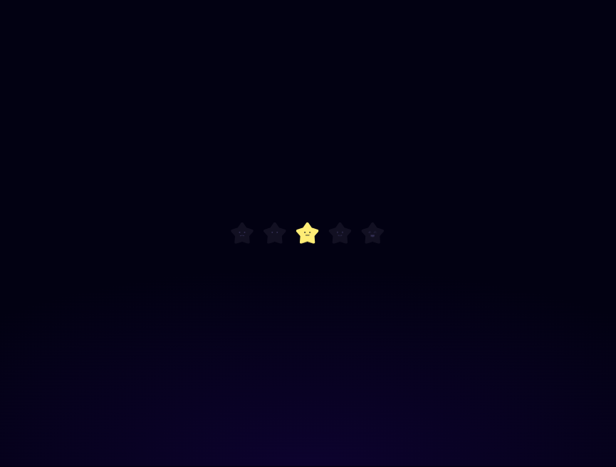 星星动图素材必备，html评价页面模板