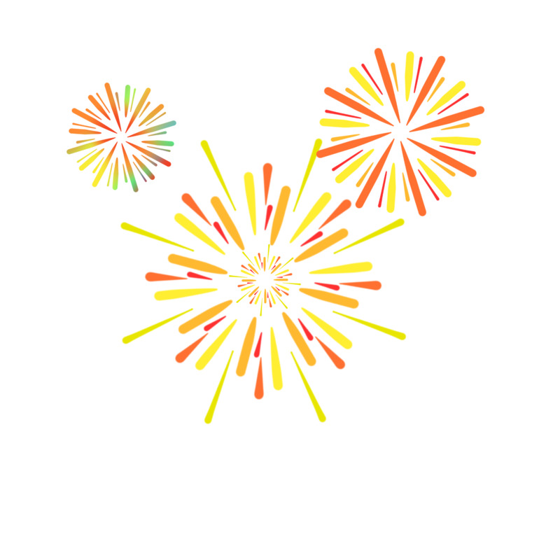 新年烟花高清PNG透明图片素材，元旦春节元宵节日元素下载