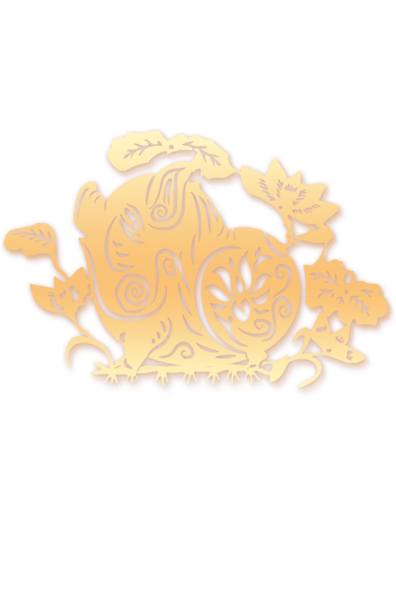2019金猪元旦高清PNG透明图片素材，春节元宵节日元素下载