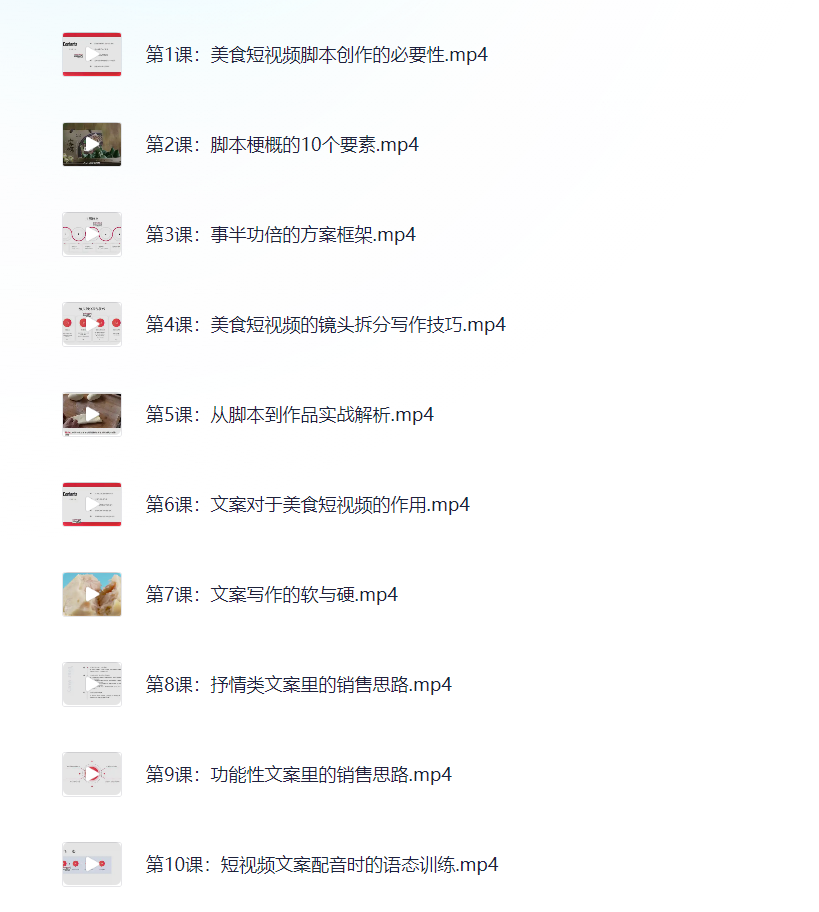 10节速成课，掌握美食短视频脚本与文案写作技巧