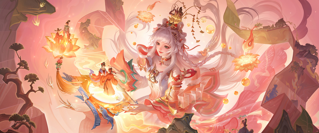 王者荣耀西施情人节皮肤4K带鱼屏壁纸高清下载 3440x1440