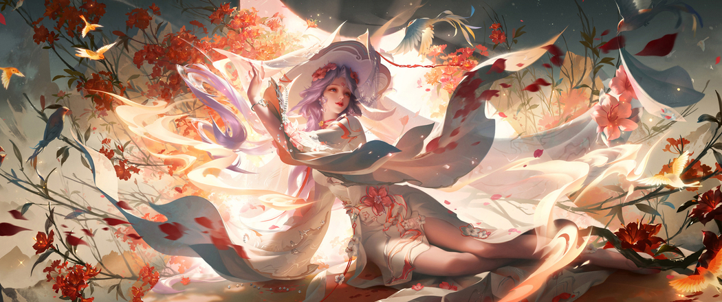 王昭君同人4K高清壁纸，3440x1440带鱼屏游戏图片下载