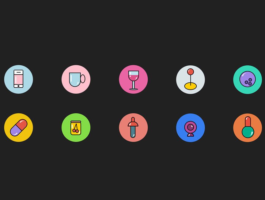 css图标代码，彩色图标设计制作