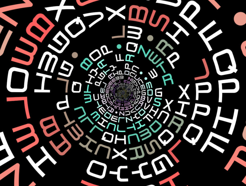 字母排版隧道动画制作设计