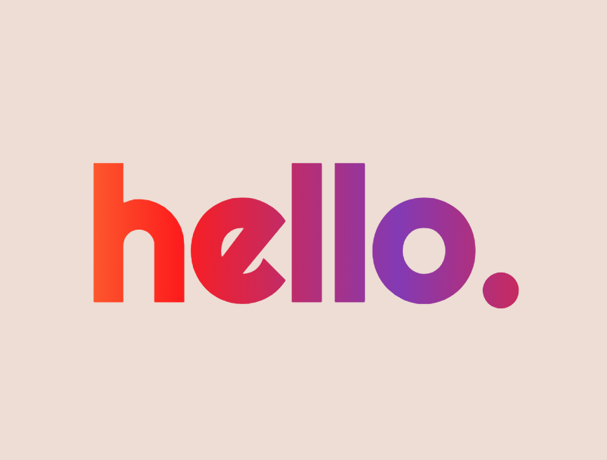 渐变文字的CSS 代码，hello文字设计素材