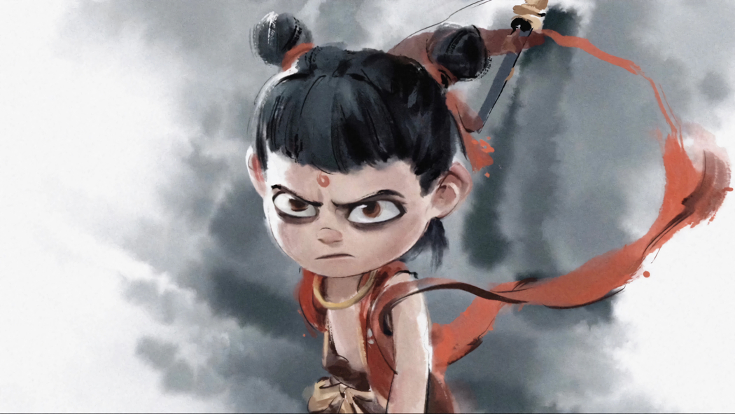 哪吒2水墨风4K壁纸，高清动漫图片3840x2160免费下载