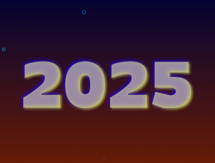 渐变烟花2025动态字粒子素材效果