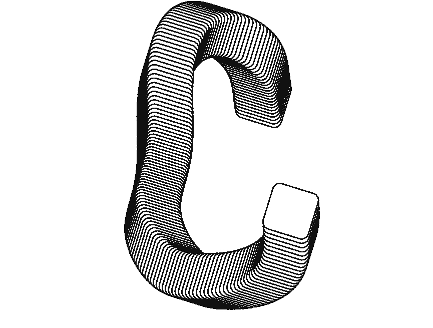 扭曲的立体字母svg文字动画设计