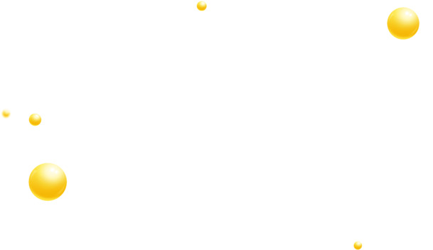 高清黄色光球漂浮PNG透明图片素材下载