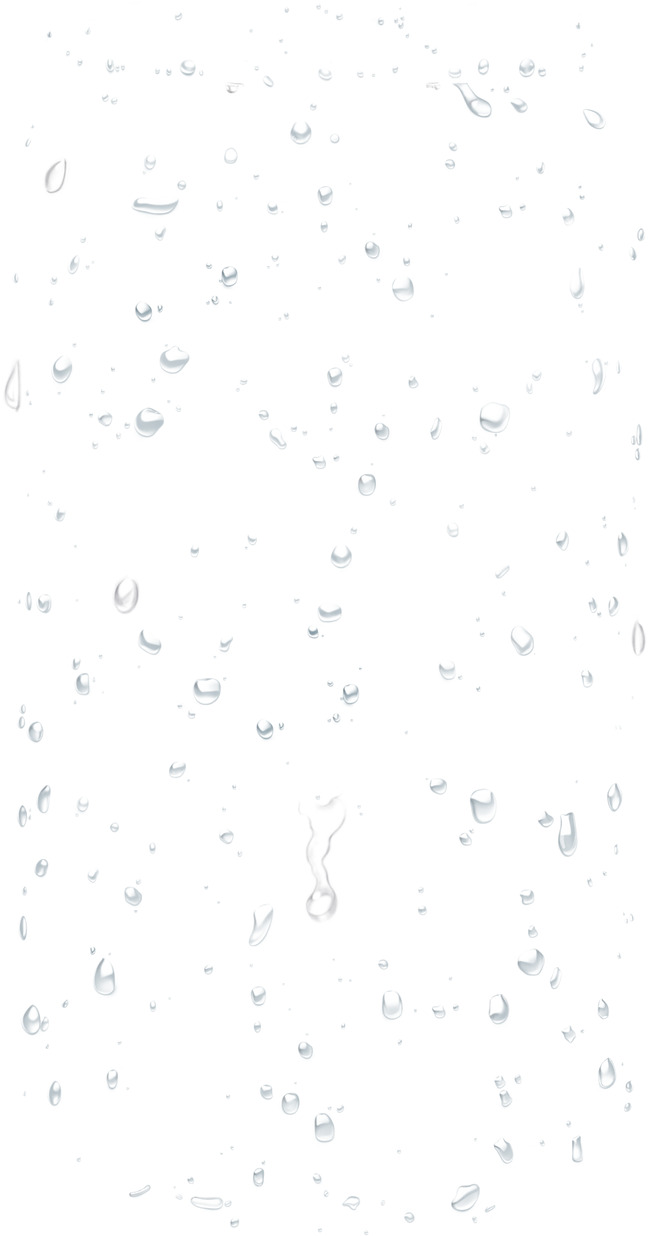 雨滴高清PNG透明漂浮元素及设计素材下载