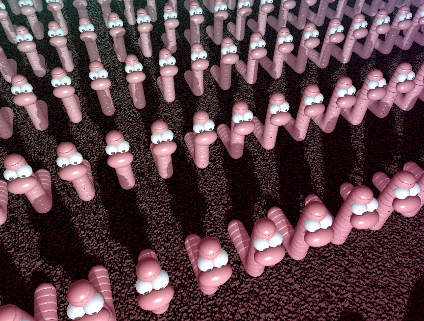 虫子列阵3d动画动图模板