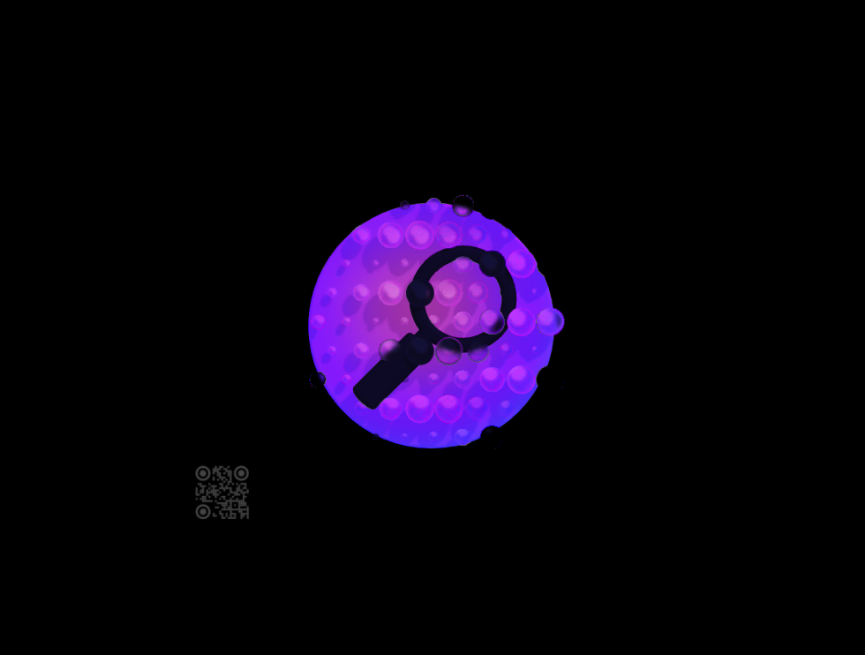 紫色泡沫搜索图标logo设计