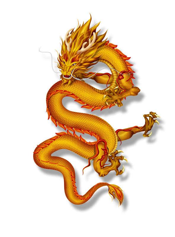 中国风黄金龙高清PNG透明图片素材下载