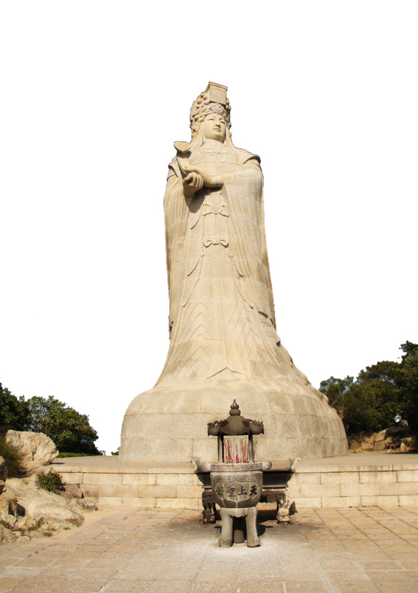 福建湄洲岛妈祖像高清PNG透明背景图片素材下载