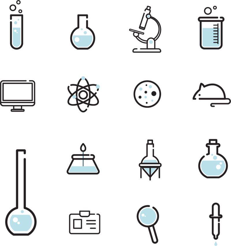 生物科技PNG透明免扣元素及字体设计素材高清下载