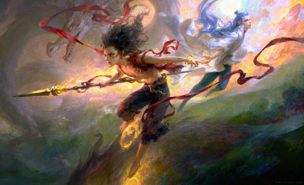 哪吒敖丙4K高清手绘电脑壁纸与动漫图片下载（3840x2336）