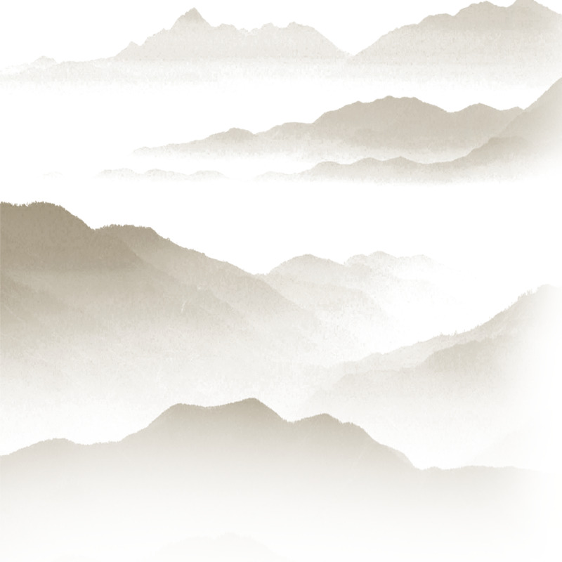 透明山水PNG素材，高清漂浮元素及设计图片下载