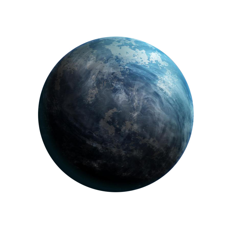 星球系列蓝色高清PNG透明漂浮元素及PSD设计素材下载