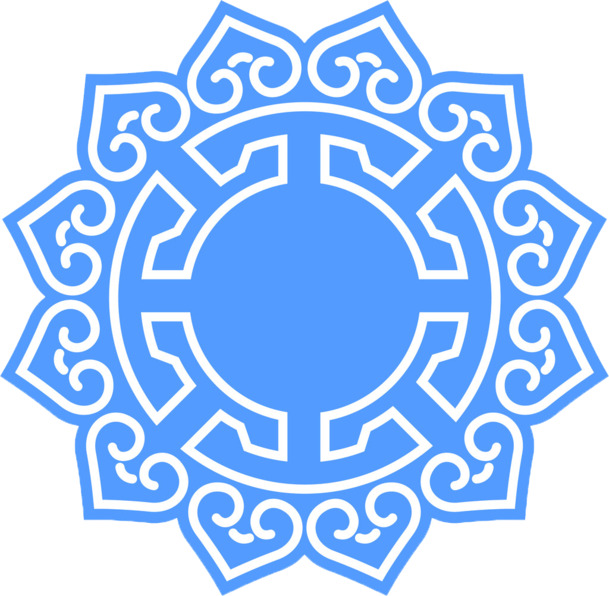 蒙古风花纹PNG透明图片素材，高清装饰元素下载