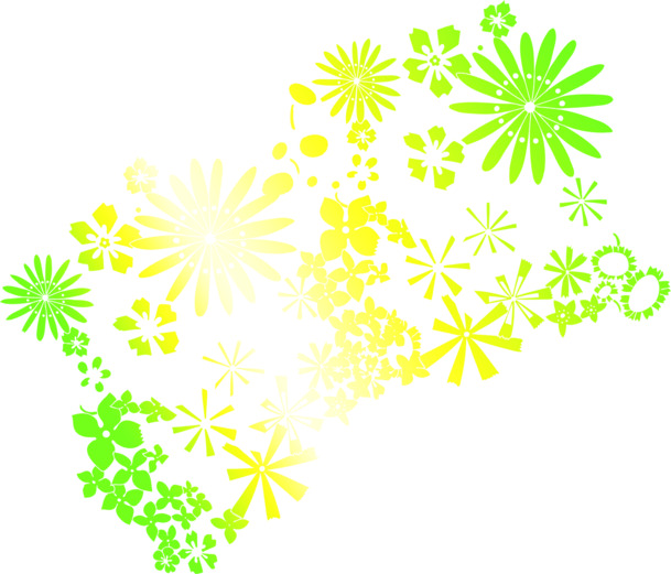 端午节绿色卡通渐变花纹PNG透明图片素材下载