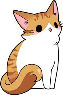 高清黄色小猫手绘卡通PNG透明图片，动物装饰元素设计素材下载