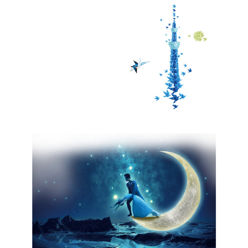 情人节高清PNG透明月亮素材，节日元素图片设计下载