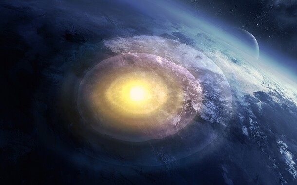 科幻星球光晕高清PNG透明背景抽象梦幻设计素材下载