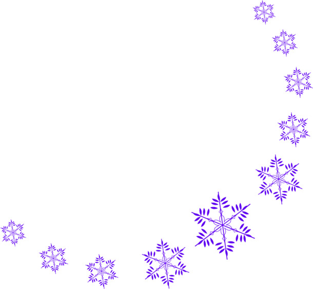 紫色雪花高清PNG透明漂浮元素，唯美装饰图片及设计素材下载