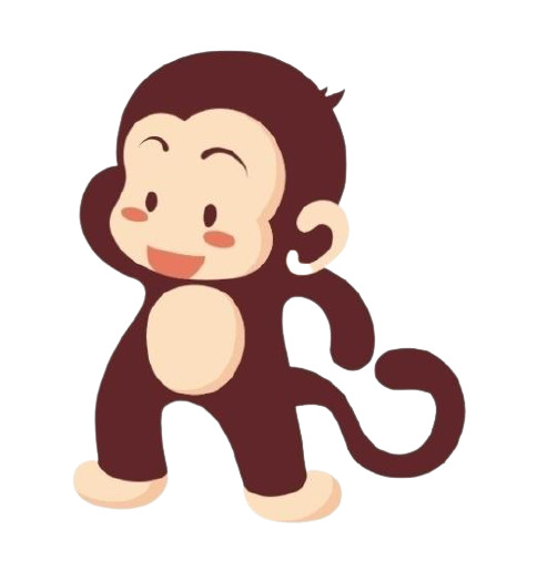高清卡通小猴子PNG透明免扣图片及设计素材下载
