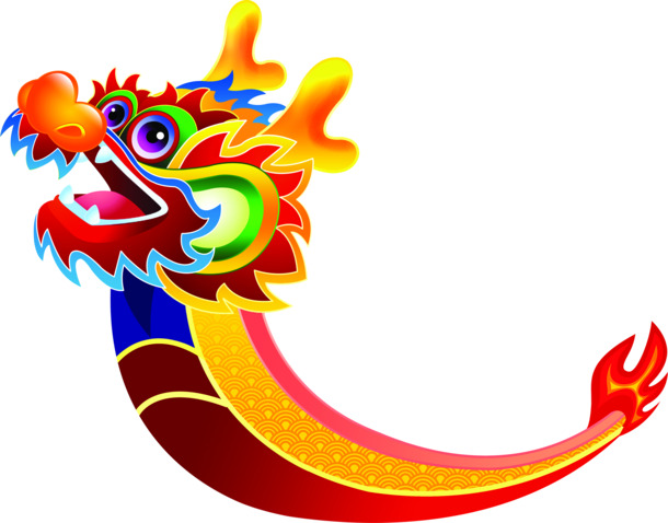 高清PNG金色卡通龙舟素材，端午节节日元素设计图片免费下载