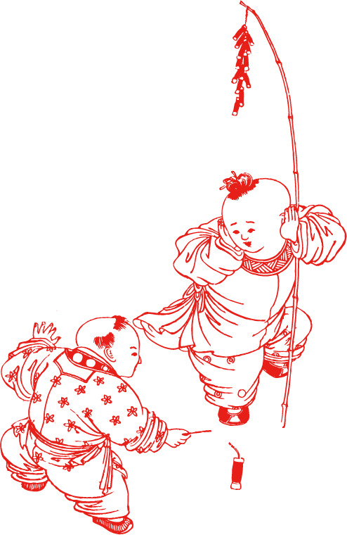 矢量手绘红色剪纸节日元素PNG透明图，元旦春节元宵设计素材下载