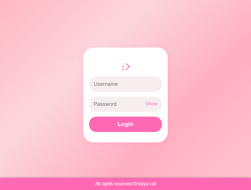 粉色登录登陆表单页面的html代码