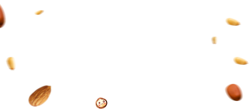 漂浮坚果零食PNG透明图片素材，创意设计元素下载