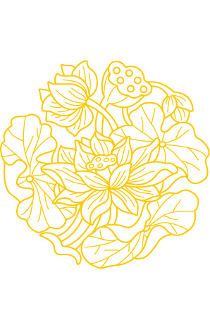 十二月花卉白描矢量图PNG透明素材下载