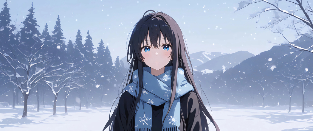 雪之下雪乃雪季带鱼屏高清壁纸 3440x1440 免费下载