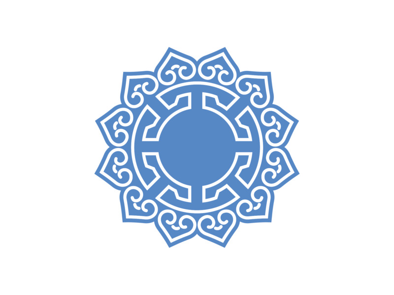 蒙古包矢量花纹高清PNG透明素材，装饰元素设计图下载