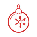 节日氛围剪纸圣诞球PNG素材，高清透明图片下载