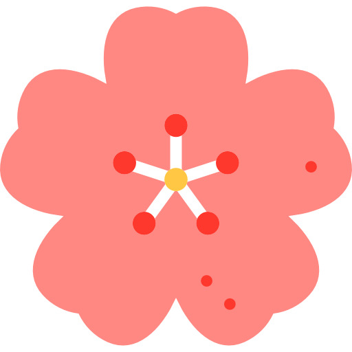 高清樱花图标PNG素材，透明免扣元素，设计下载