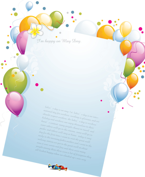 Labor Day Greetings: HD PNG Transparent Balloon Decoration Card & Festival Graphics Download