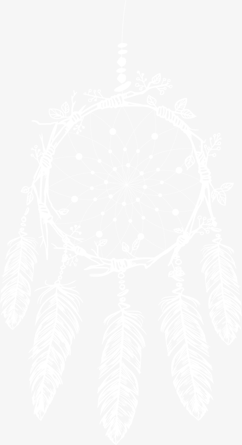 矢量手绘捕梦网PNG透明背景设计素材下载