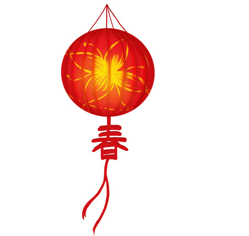 新年发光灯笼高清PNG透明图片素材，元旦春节元宵节日元素下载