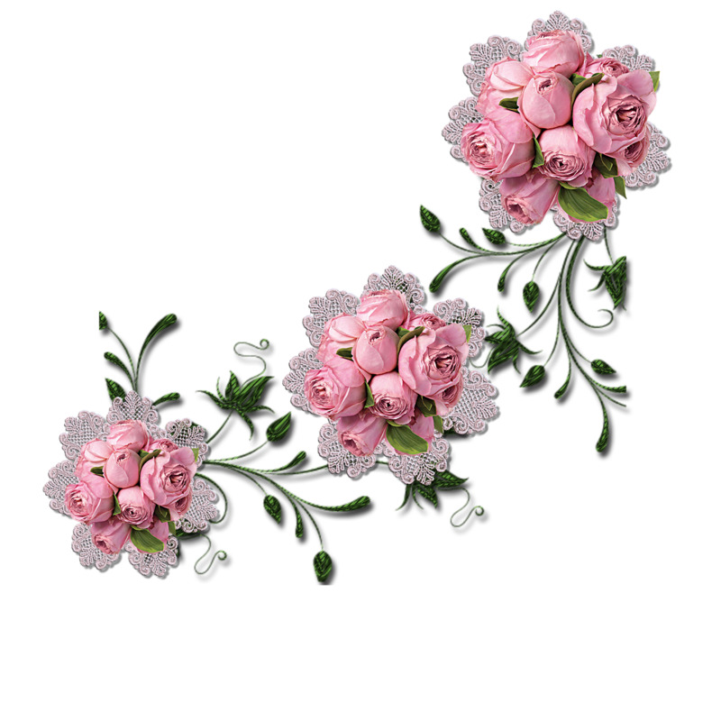 高清玫瑰花纹PNG透明漂浮花瓣设计素材下载