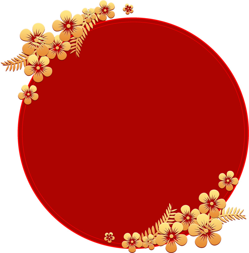 金色花环结婚背景板PNG透明图片素材，高清装饰元素下载