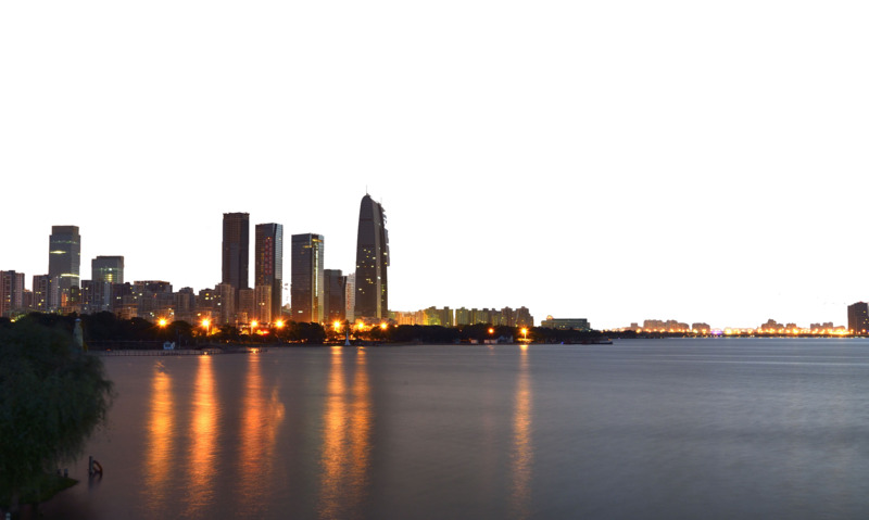 苏州金鸡湖大气宽广风景PNG高清透明背景图片素材下载