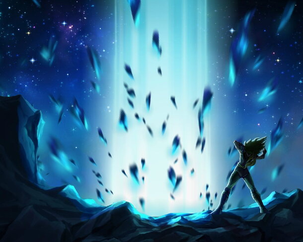 蓝色光柱爆发玄幻海报背景，高清PNG透明元素，抽象梦幻设计素材下载
