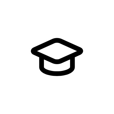 高清学士帽PNG图标素材，透明免扣元素下载