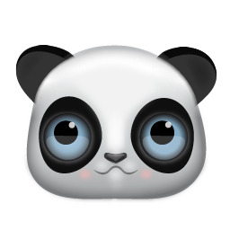 卡通熊猫高清PNG透明头像，装饰元素动物设计素材下载