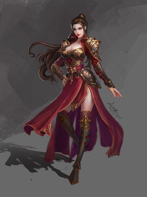 女风格游戏插画素材，高清PNG卡通手绘元素下载