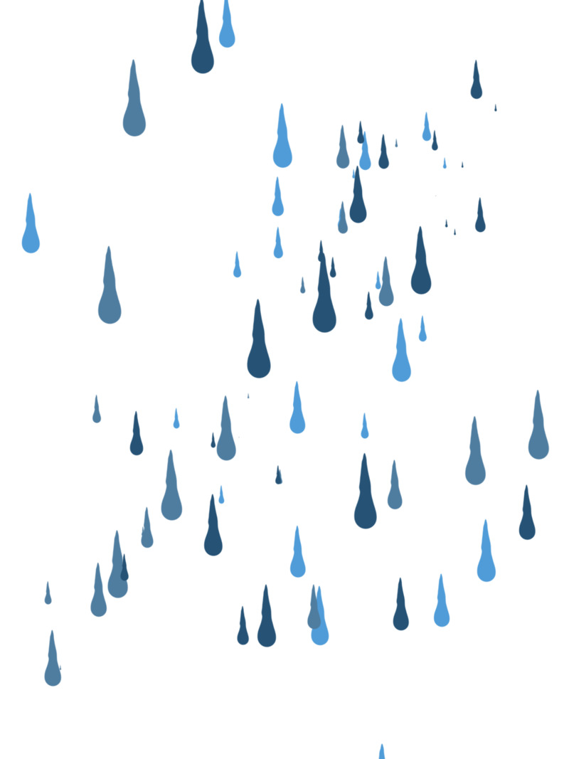 高清零散雨滴PNG透明漂浮元素及设计素材下载