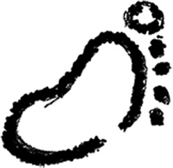高清手绘小脚丫PNG透明图片，节日元素设计素材下载